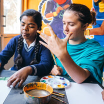 Childcare volunteer in India with IVHQ